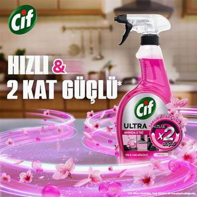 Cif Ultra Anında Etki Kir & Yağ Sökücü Sakura