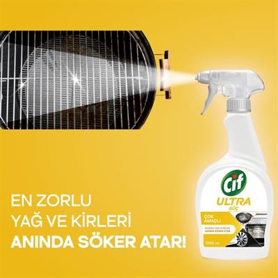 Cif Ultra Güç Çok Amaçlı Sprey Yağ ve Kir Sökücü  1000 ml