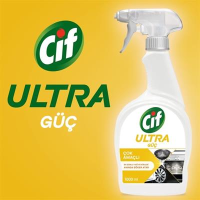 Cif Ultra Güç Çok Amaçlı Sprey Yağ ve Kir Sökücü  1000 ml