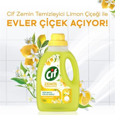 Cif Zemin Temizleyici Limon Çiçeği 1500 ml