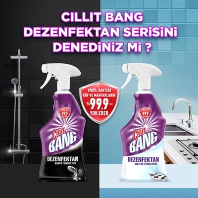 Cillit Bang Dezenfektan Banyo Temizleyici Kir ve Kireç Sökücü Sprey 750 ml