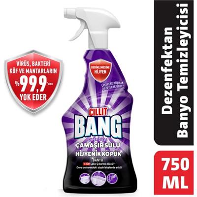 Cillit Bang Dezenfektan Banyo Temizleyici Kir ve Kireç Sökücü Sprey 750 ml