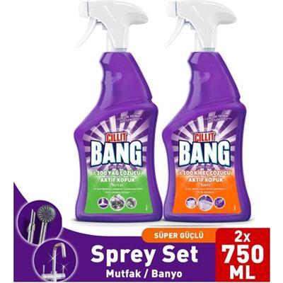 Cillit Bang Mutfak Sprey 750 ml+ Banyo Sprey 750ml