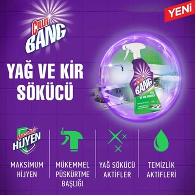 Cillit Bang Mutfak Temizleyici Yağ ve Kir Sökücü Sprey 750ml