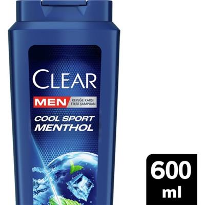 Clear Men Kepeğe Karşı Etkili Şampuan Cool Sport Menthol Ferahlatıcı Mentol Etkisi 600 ml