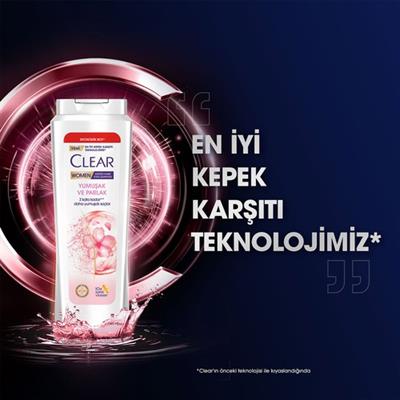 Clear Women Kepeğe Karşı Etkili Şampuan Yumuşak Parlak Kiraz Çiçeği Esansı Keratin 600 ml