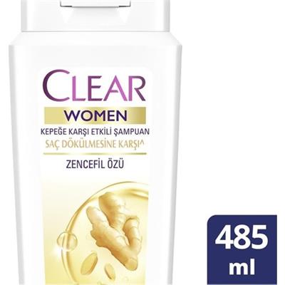 Clear Women Kepeğe Karşı Etkili Şampuan Zencefil Özü (485 Ml) X 4adet