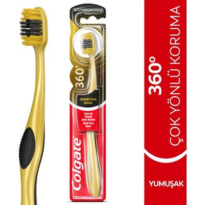 Colgate 360 Charcoal Gold Çok Yönlü Koruma Yumuşak Diş Fırçası