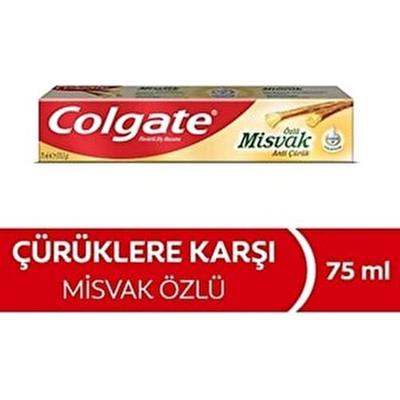 Colgate Diş Macunu Misvak Özlü 75 ml Kalsiyum ve Florür ile Güçlü Koruma