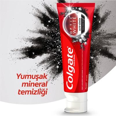 Colgate Optic White Aktif Kömür Yumuşak Mineral Temizliği Diş Macunu 75 ml