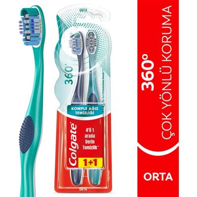 Colgate Orta Sert Manuel Diş Fırçası 2li Set – Unisex Kullanım, Türkiyede Üretilmiş Kaliteli Tasarım