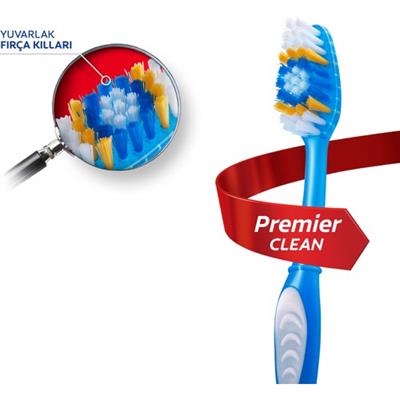 Colgate Premier Clean Diş Fırçası Orta Sertlikte Renkli 1 Adet Aile Kullanımına Uygun