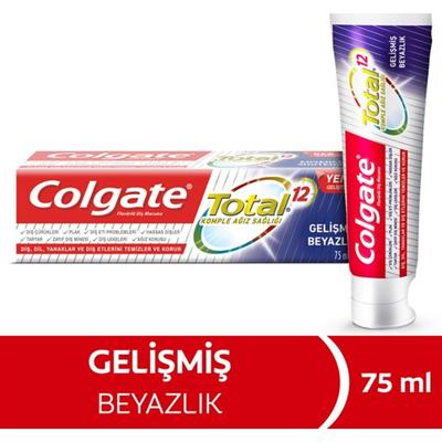Colgate Total Gelişmiş Beyazlatıcı Diş Macunu 75 ml Taze Nane Aroması ile Ağız Bakımı