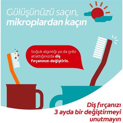 Colgate Üçlü Etki Dil Temizleyicili Arka Dişlere Uzanan Orta Diş Fırçası