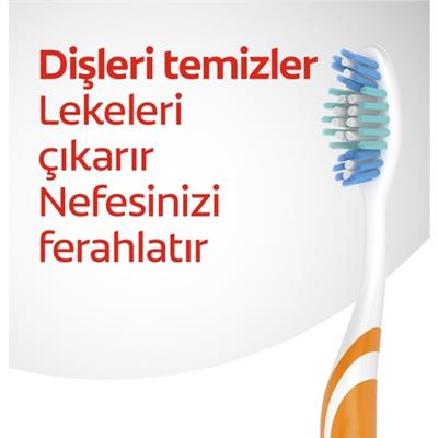 Colgate Üçlü Etki Dil Temizleyicili Arka Dişlere Uzanan Orta Diş Fırçası