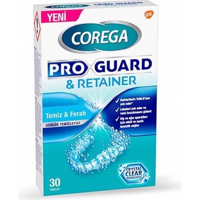 Corega Pro Guard Retainer Günlük Temizleyici Tablet 30lu Paket Diş ve Ağız Aparatları İçin