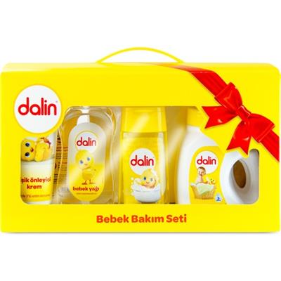 Dalin Bebek Bakım Seti 4 Parça Hassas Ciltler için Dermatolojik Olarak Test Edilmiş
