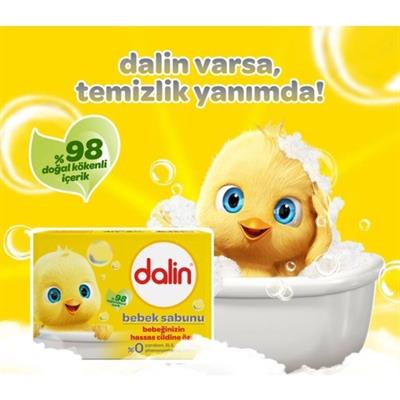 Dalin Bebek Sabunu - Bitkisel Yağlarla Formüle Edilmiş, Yenidoğan ve Hassas Ciltler İçin Ergonomik Tasarım, Sarı Ambalaj, 100 gr