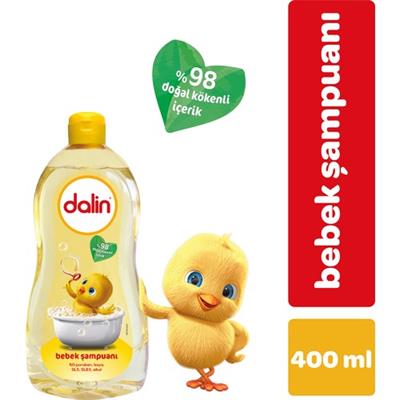 Dalin Bebek Şampuanı 400 ml - Alkol, Paraben, SLS, SLES ve Boya İçermeyen, %98 Doğal ve Bitkisel Özlü