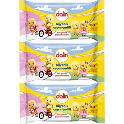 Dalin Hijyenik Islak Cep Mendil 3X15 Adet