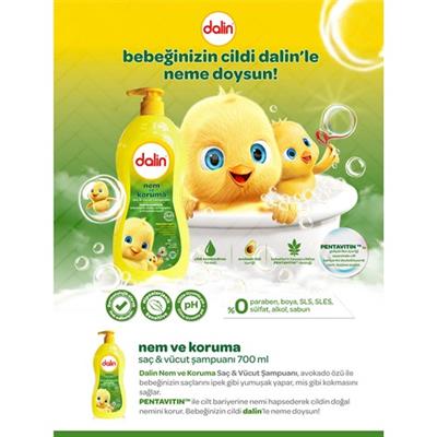 Dalin Nem & Koruma Saç ve Vücut Şampuanı 700 ml
