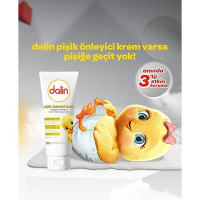 Dalin Pişik Önleyici Krem 100 ml – Hassas Ciltler İçin, Dermatolojik Onaylı, Alkol, Paraben ve Boya İçermez