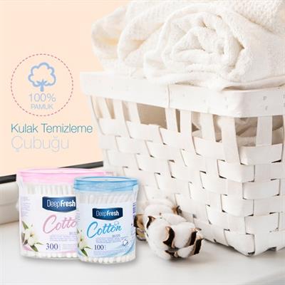 Deep Fresh Pamuklu Kulak Temizleme Çubuğu 300 Adet