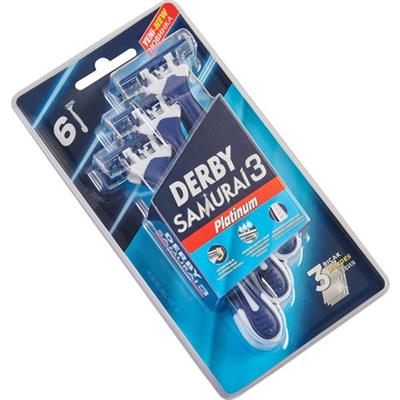 Derby Samurai 3 Jilet 6lı Blister Ergonomik Tasarım ile Hassas Ciltler İçin