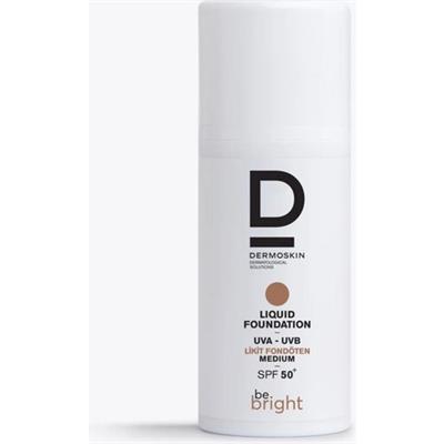 Dermoskin Be Bright Likit Fondöten Medium SPF50+ | UVA&UVB Güneş Koruyucu | Yüksek Kapatıcı Fondöten | 33 ml