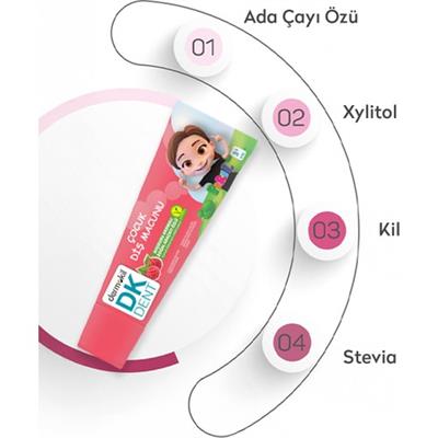 DKDENT Pırıl Ahududu Aromalı Çocuk Diş Macunu 50 ml