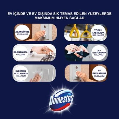 Domestos Pratik Yüzey Temizleme Mendili Maksimum Hijyen 45li