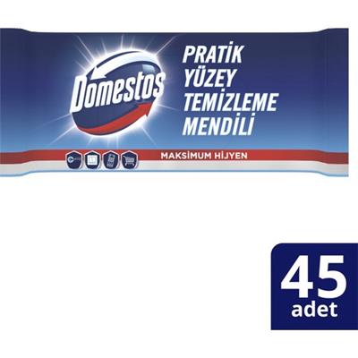 Domestos Pratik Yüzey Temizleme Mendili Maksimum Hijyen 45li