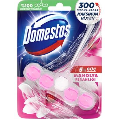 Domestos WC Blok 5li Güç Tuvalet Bloğu Manolya Ferahlığı Maksimum Hijyen 50 G