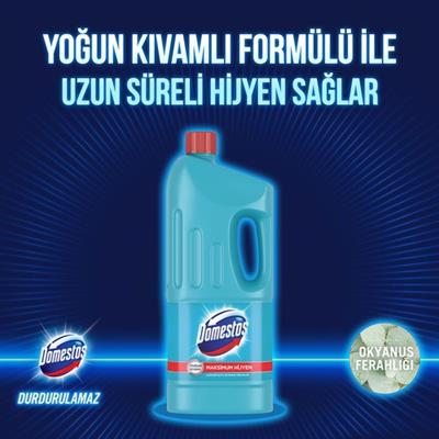 Domestos Yoğun Kıvamlı Çamaşır Suyu Okyanus Ferahlığı Maksimum Hijyen 1850 ML 1 Adet