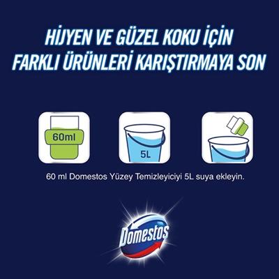 Domestos Yüzey Temizleyici Okyanus Maksimum Hijyen Tüm Yüzeyler için Yüzey Temizleyici 1500 ML