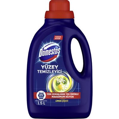 Domestos Yüzey Temizleyici Tek Ürünle Tüm Zeminlerde Maksimum Hijyen Limon Çiçeği 1500 ml 25 Kova