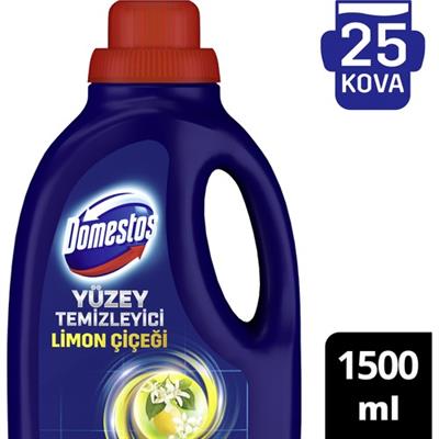 Domestos Yüzey Temizleyici Tek Ürünle Tüm Zeminlerde Maksimum Hijyen Limon Çiçeği 1500 ml 25 Kova