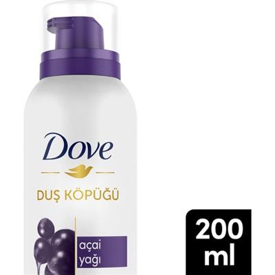 Dove Açai Yağlı Ferahlatıcı Duş Köpüğü 200 ml - Yoğun Pürüzsüzlük ve Yumuşak Cilt