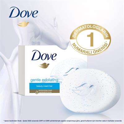 Dove Beauty Cream Bar Katı Güzellik Sabunu Gentle Exfoliating Nemlendirici Etkili 90 g