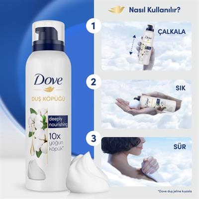 Dove Duş Köpüğü Depply Nourishing 10 Kat Daha Yoğun Köpüğe Sahip Formül 200 ml x1