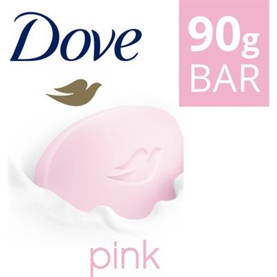 Dove Güzellik Sabunu - Tüm Cilt Tiplerine Uygun, Nemlendirici Kremle Zenginleştirilmiş, 90 g, Pembe