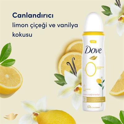 Dove Kadın Deodorant %0 Alüminyum Limon Çiçeği & Vanilya 150ML