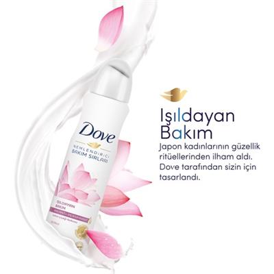 Dove Kadın Sprey Deodorant Lotus Çiçeği Kokusu Işıldayan Bakım 150 ml