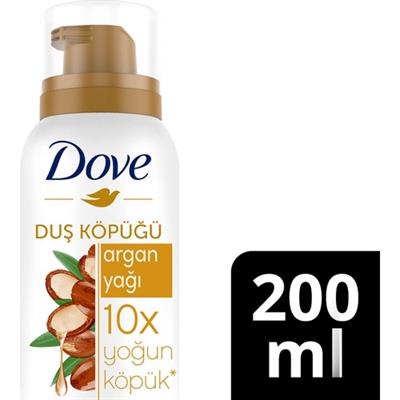Dove Köpük Duş Jeli Argan Yağı 10 Kat Daha Yoğun Köpüğe Sahip Kremsi Formül, 200 mlx1