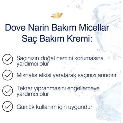 Dove Saç Bakım Kremi Narin Bakım Hassas İnce Telli Saçlar İçin 350 ML