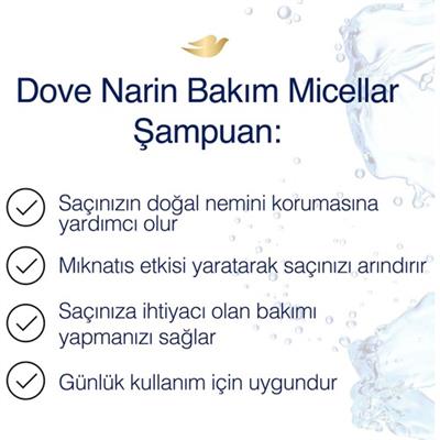 Dove Saç Bakım Şampuanı Narin Bakım Hassas İnce Telli Saçlar İçin 400 ML
