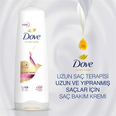 Dove Ultra Care Saç Bakım Kremi Uzun Saç Terapisi Uzun Yıpranmış Saçlar İçin 350 ml