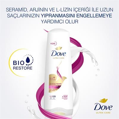 Dove Ultra Care Saç Bakım Kremi Uzun Saç Terapisi Uzun Yıpranmış Saçlar İçin 350 ml