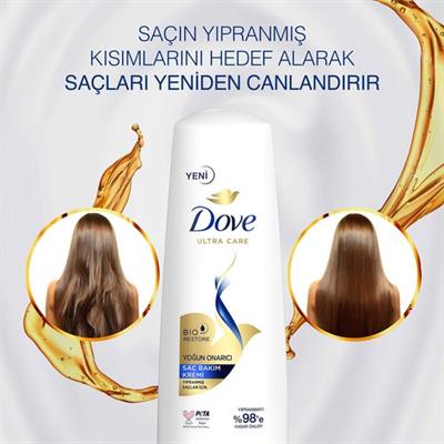 Dove Ultra Care Saç Bakım Kremi Yoğun Onarıcı Yıpranmış Saçlar İçin 350 ml