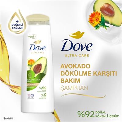 Dove Ultra Care Saç Bakım Şampuanı Bakım Avokado Özü 400 ml